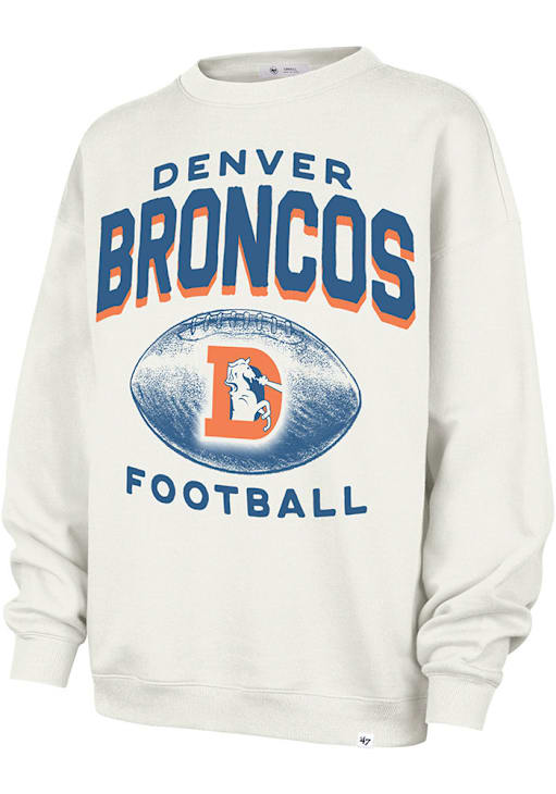Denver Broncos 47 Crew Sweatshirt Womens White Arch Long Sleeve