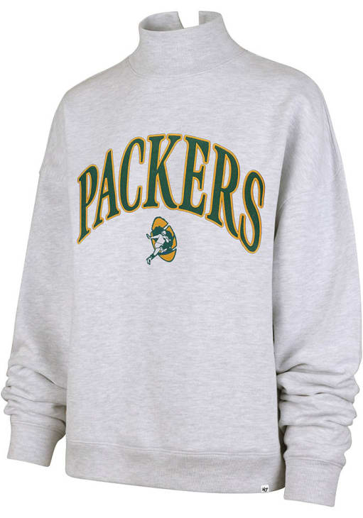 47 Green Bay Packers Womens Grey Vintage Crew Sweatshirt