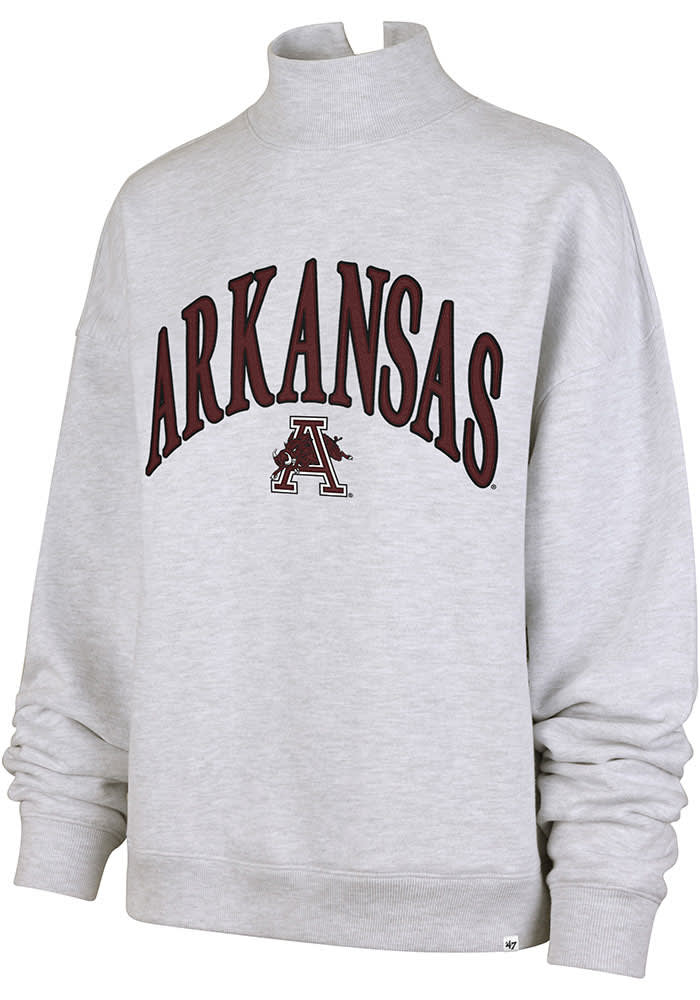 トップス 1940s McKesson Robbins Inc. athletic Arkansas Razorbacks 47 Crew Sweatshirt Womens GREY Vantage