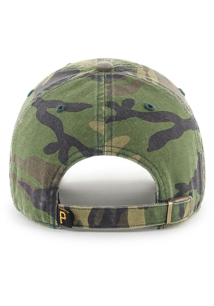 47 Pittsburgh Pirates GREEN Camo Clean Up Adjustable Hat - 48023847