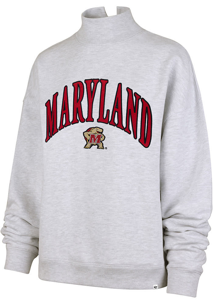 Maryland Terrapins 47 Crew Sweatshirt Womens GREY Vantage Mock