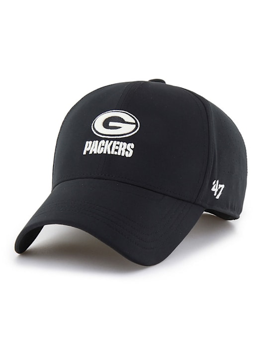 47 Green Bay Packers BLACK Vent MVP Adjustable Hat 48023976