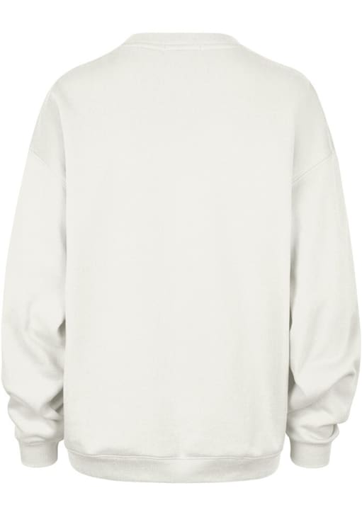 47 Notre Dame Fighting Irish Womens White Arch Cloud Oversized Crew Sweatshirt