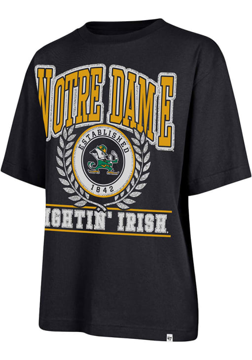 47 Notre Dame Fighting Irish Womens Navy Blue Ring True Short Sleeve T-Shirt