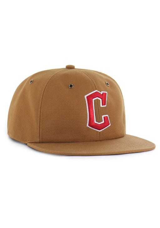 47 Cleveland Guardians Brown Carhartt Captain RL Mens Snapback Hat