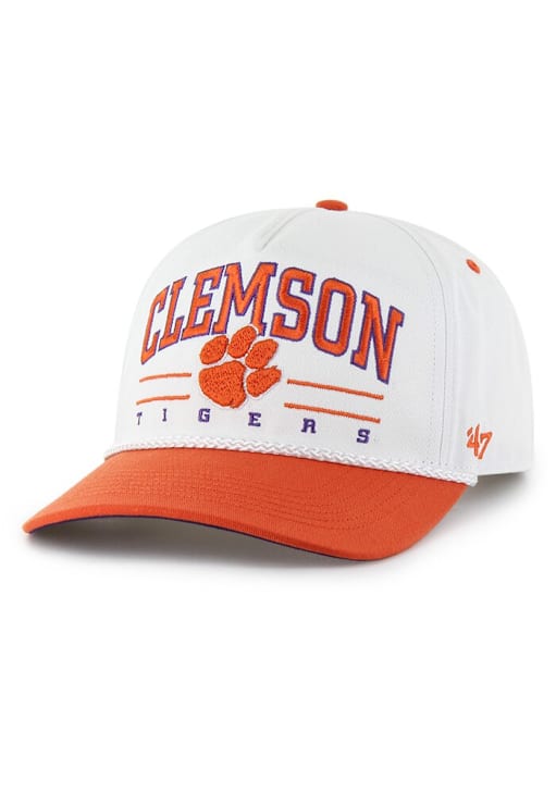 47 Clemson Tigers White Roscoe TT Hitch Adjustable Hat 48025213