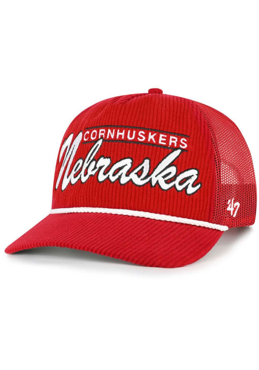 47 Nebraska Cornhuskers DOUBLE HEADER HITCH Adjustable Hat - Red