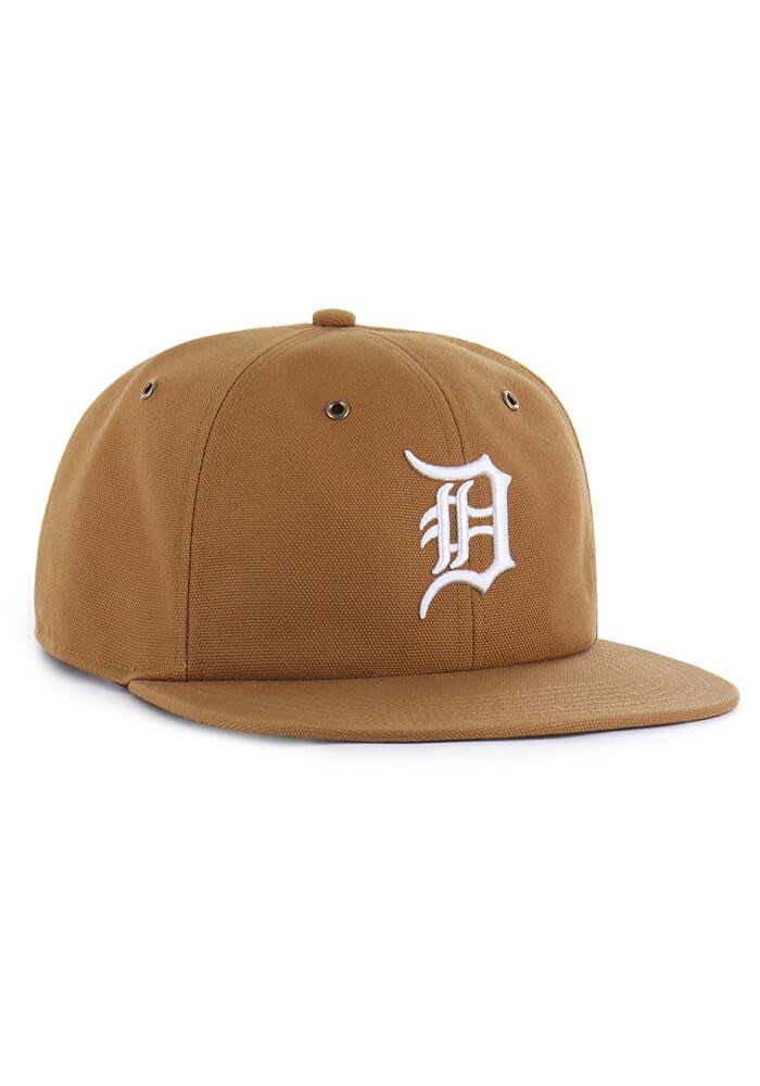 Detroit Tigers 47 BROWN Carhartt Captain RL Snapback Hat - 48025385