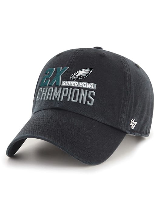 47 Philadelphia Eagles BLACK Super Bowl LIX Multi 2X Champs Clean