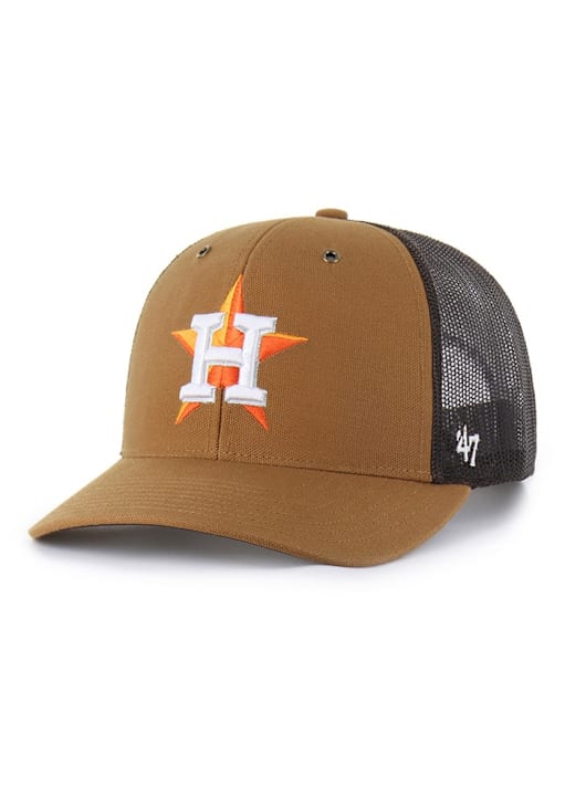 47 Houston Astros BROWN Carhartt Trucker Adjustable Hat 48025537