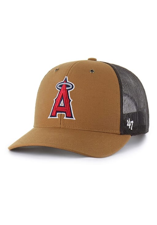 47 Los Angeles Angels BROWN Carhartt Trucker Adjustable Hat 48025639