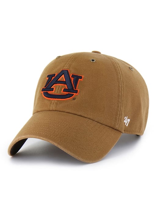 '47 Auburn Tigers Clean Up Adjustable Strapback Hat - Khaki Team Color Logo Hat For Men & Women