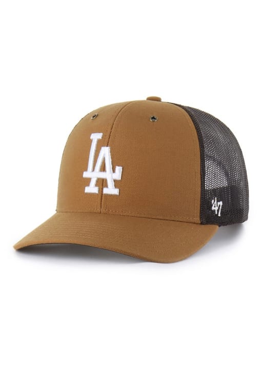 47 Los Angeles Dodgers Carhartt Trucker Adjustable Hat - Brown