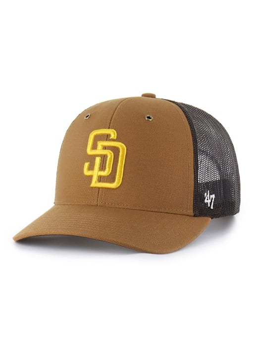 47 San Diego Padres BROWN Carhartt Trucker Adjustable Hat 48025984