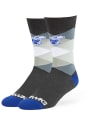 Kansas Jayhawks 47 Prescott Argyle Socks - Grey