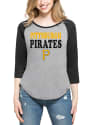 47 Pittsburgh Pirates Womens Club Raglan Grey T-Shirt