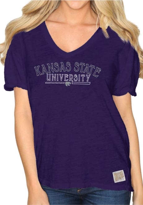 K-State Wildcats Purple Original Retro Brand Nicole Short Sleeve T-Shirt