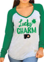 Original Retro Brand Philadelphia Flyers Womens Grey Lucky Charm T-Shirt