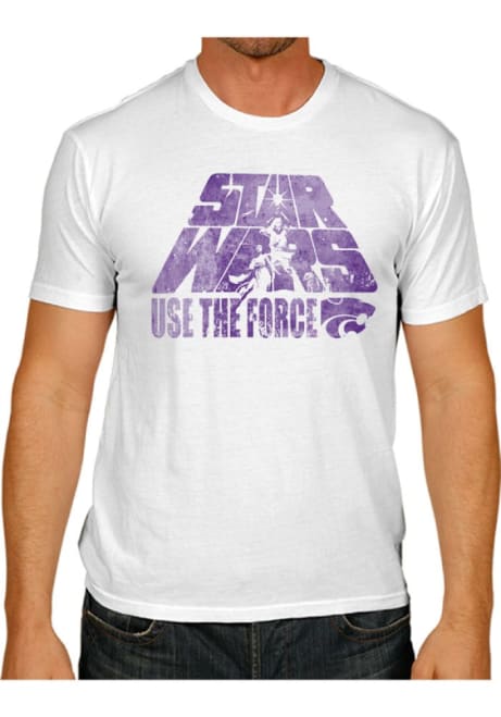 K-State Wildcats White Original Retro Brand Use The Force Short Sleeve Fashion T Shirt