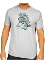Original Retro Brand Michigan State Spartans White Spartan Mascot Fashion Tee