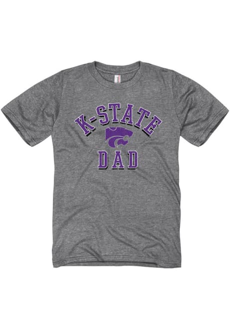 K-State Wildcats Shadow Arc Dad Short Sleeve T Shirt - Graphite