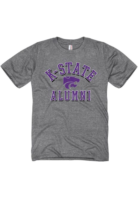K-State Wildcats Shadow Arc Alumni Short Sleeve T Shirt - Graphite