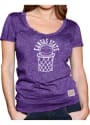 Original Retro Brand K-State Wildcats Womens Purple Arched Hoop T-Shirt