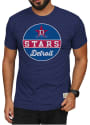 Detroit Stars Original Retro Brand Mock Twist Fashion T Shirt - Navy Blue