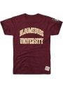 Bloomsburg University Huskies Original Retro Brand Arch Name With Sleeve Hit Fashion T Shirt - Maroon
