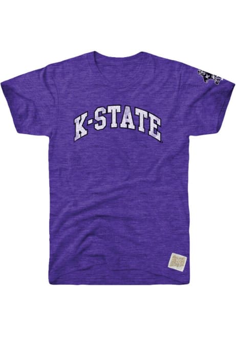 K-State Wildcats Purple Original Retro Brand Arch Short Sleeve Fashion T Shirt