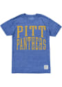 Pitt Panthers Original Retro Brand Mock Twist Fashion T Shirt - Blue