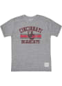 Cincinnati Bearcats Original Retro Brand Triblend Stripe Number One Fashion T Shirt - Grey
