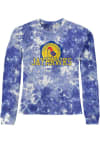 Main image for Original Retro Brand Kansas Jayhawks Womens Blue Tie Dye Crop Crew Sweatshirt