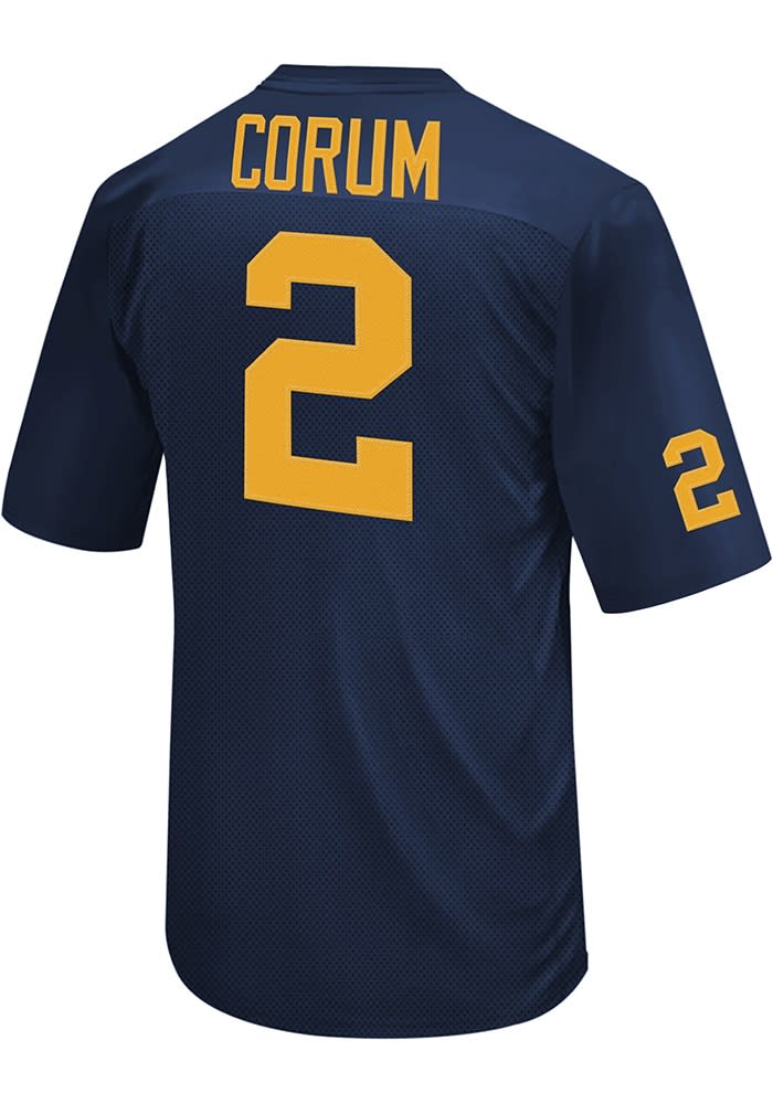 Blake Corum Original Retro Brand Michigan Wolverines Navy Blue Player Football Jersey