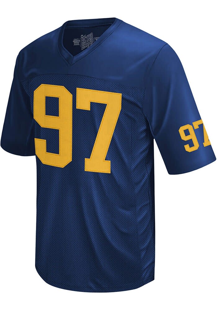 Aidan Hutchinson Mens NAVY Michigan Wolverines Player Football Jersey