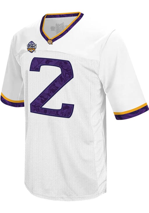 Justin Jefferson   LSU Tigers White Player Football Jersey