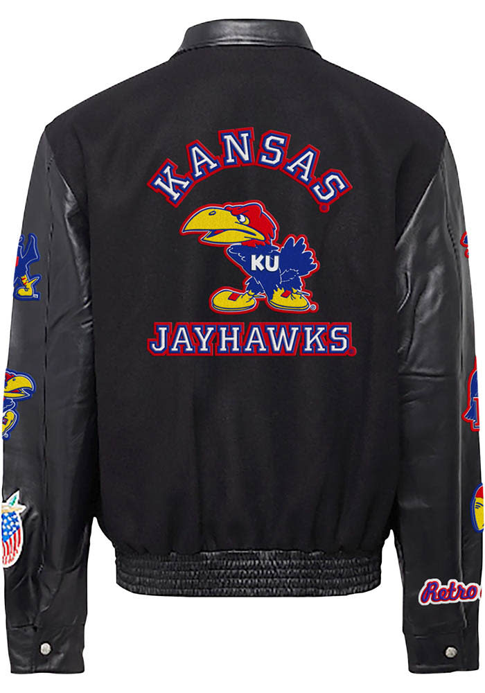 KU KANSAS ボンバージャケット Vintage KU Kansas Jayhawks Pro Player Full Zip Red Blue Coat