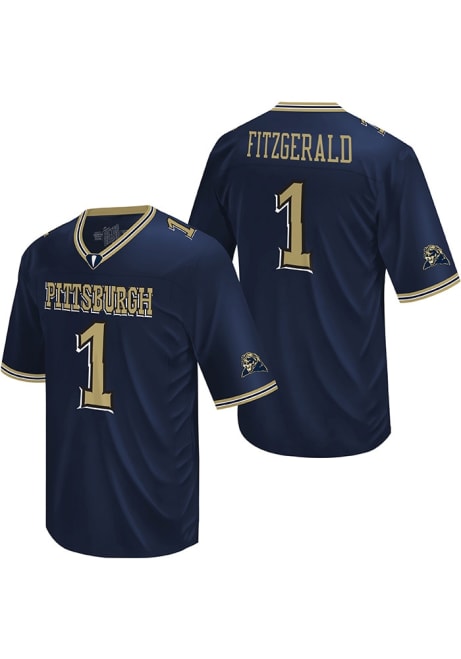 Larry Fitzgerald Original Retro Brand Mens Navy Blue Pitt Panthers Player Football Jersey