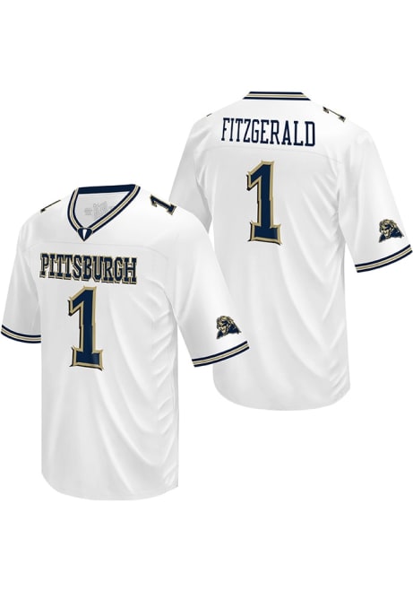 Larry Fitzgerald Jr Original Retro Brand Mens White Pitt Panthers Player Football Jersey