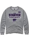 Main image for Brad Stanyer Rally Mens Graphite K-State Wildcats NIL Stacked Box Player Crew
