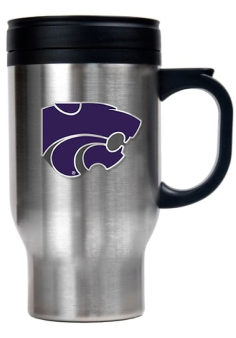 Purple K-State Wildcats 16oz Travel Stainless Steel Tumbler