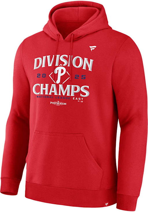 Philadelphia Phillies Mens Red 2025 Division Champions Locker Room