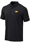 Main image for Columbia Kansas Jayhawks Mens Black Heat Seal Omni Wick Drive Short Sleeve Polo