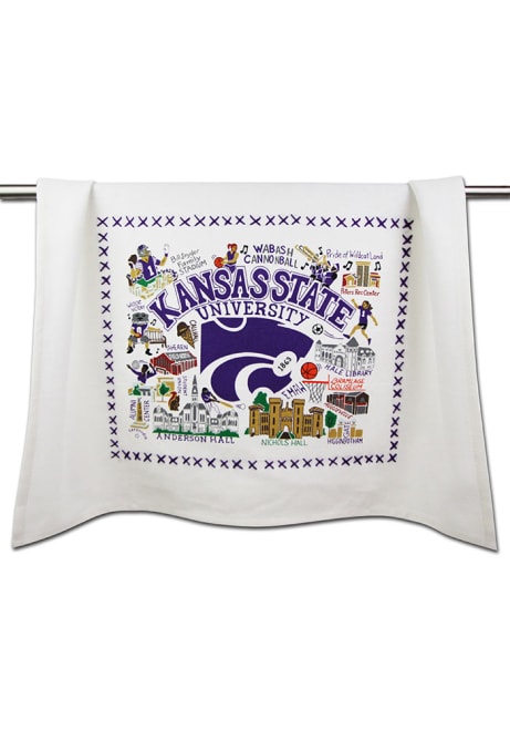 Purple K-State Wildcats Printed and Embroidered Towel