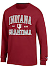 Main image for Mens Indiana Hoosiers Crimson Champion Est. Date Grandma Jersey Tee