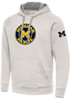 Main image for Mens Michigan Wolverines White Antigua Victory Hooded Sweatshirt