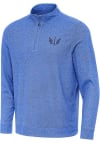 Main image for Antigua St Louis Battlehawks Mens Blue Subtle Long Sleeve Qtr Zip Pullover