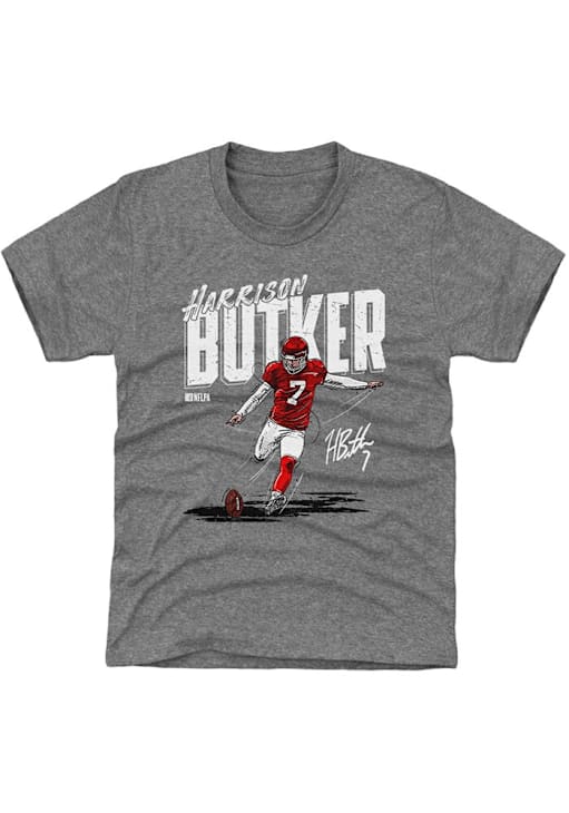 Harrison Butker Kansas City Chiefs Youth HEATHERGREY Chisel Short
