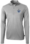 Main image for Cutter and Buck Vancouver Whitecaps FC Mens Grey Virtue Eco Pique Long Sleeve Qtr Zip Pullover