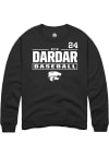 Main image for Seth Dardar Rally Mens Black K-State Wildcats NIL Stacked Box Crew Sweatshirt